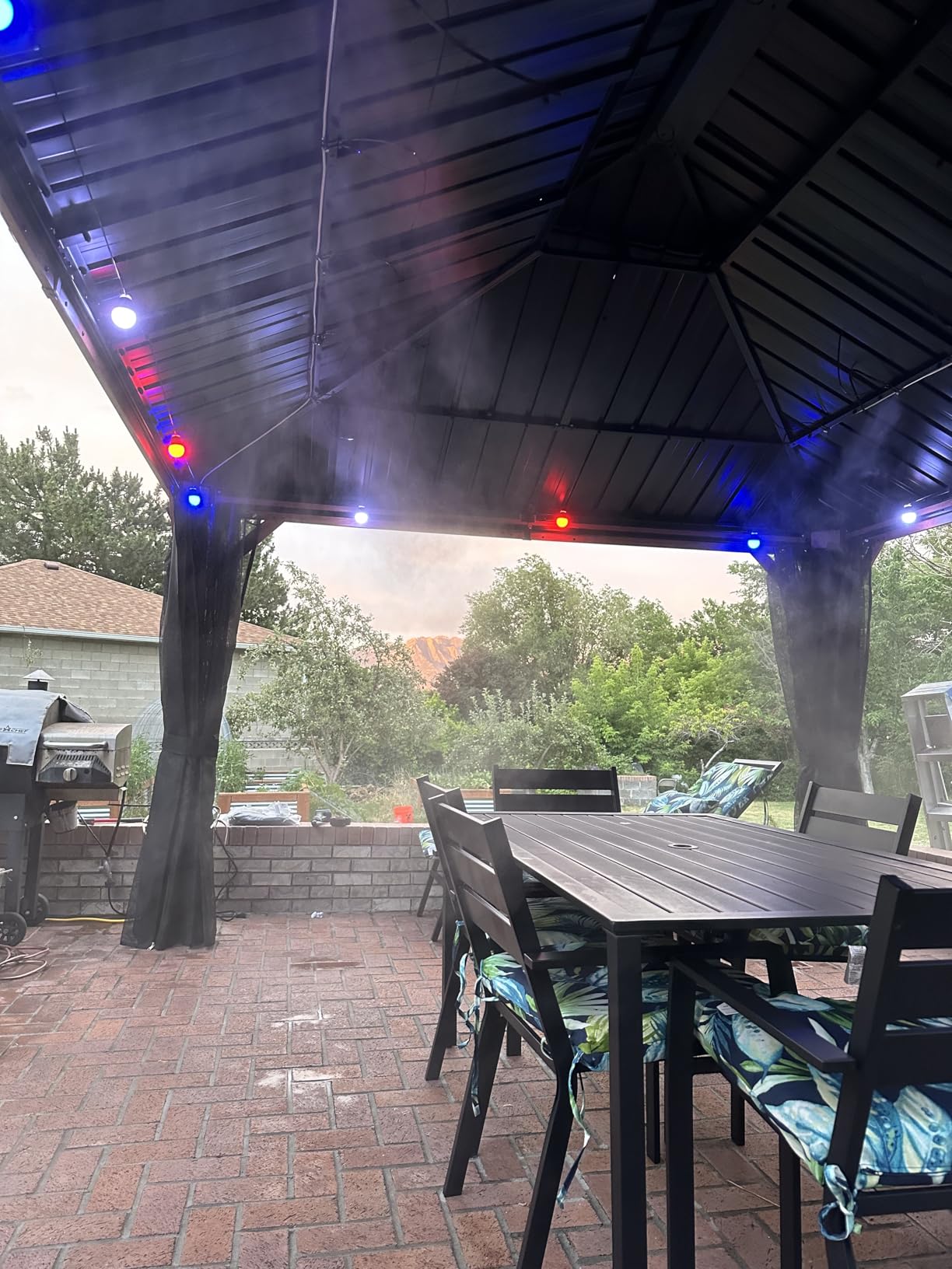 Residential Patio Misting System- Made in USA Pump- 200 psi Mid Pressure Patio Misting System-12 Nozzles Misting System. Cools by up to 30 Degrees. customer photo 1