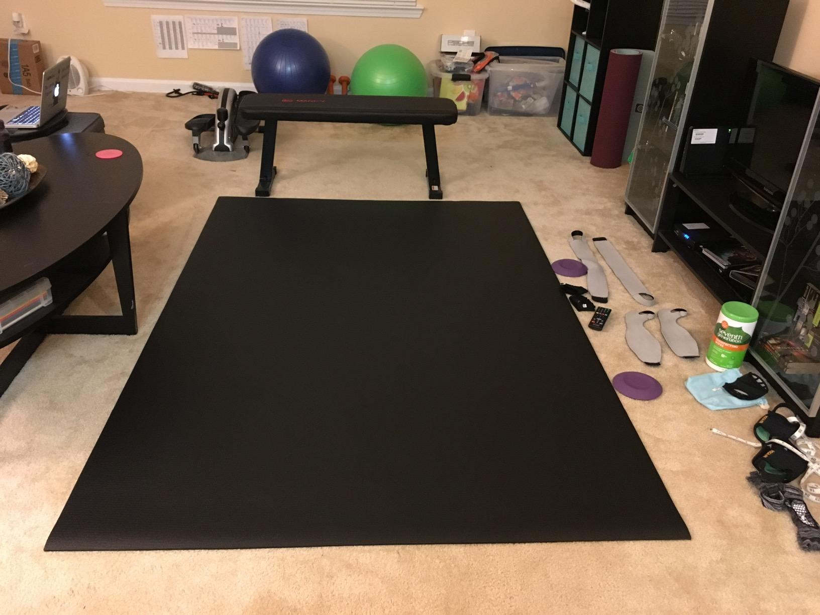 Gorilla Mats Large Exercise Mat - 6'x4', 7'x4', 7'x5', 8'x4', 10'x4' (1/4