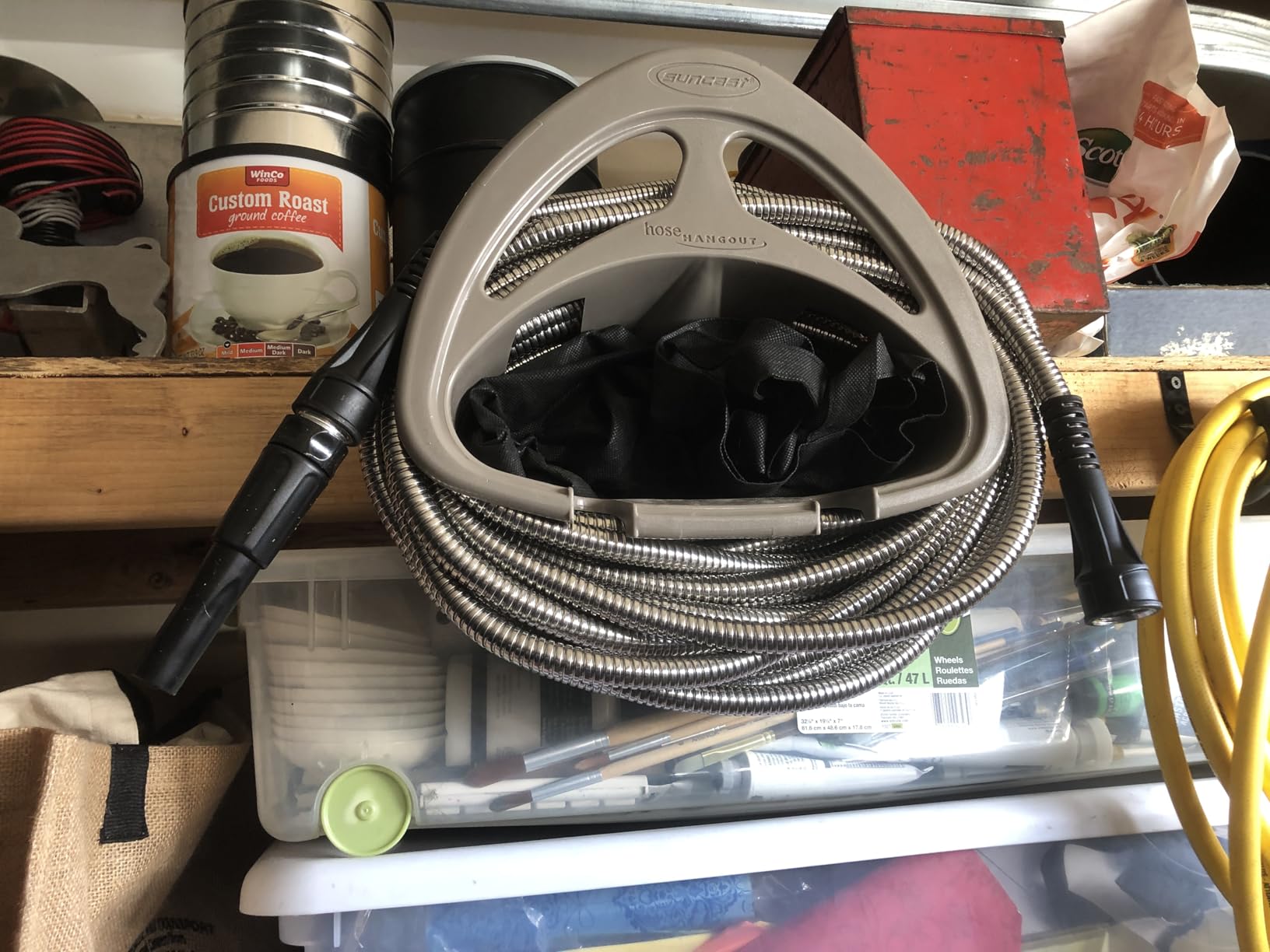 BIONIC STEEL 50 Ft Metal Garden Hose with Sprayer Nozzle, Non Kinking Designed Stainless Steel Heavy Duty Water Hose 50Ft x 5/8 in. Ultra Flexible NON Expandable for Uninterrupted Water Flow, 500 PSI customer photo 1