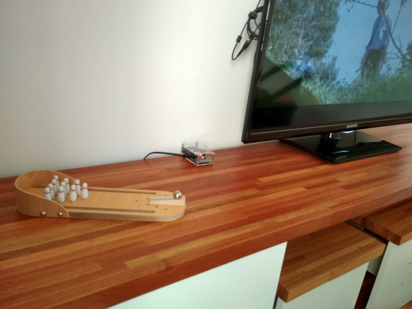 3 otters Mini Bowling Game Set for Kids & Adults, Indoor Wooden Tabletop Bowling Game Board Games for Multiple Players, Desk Toys Gag Gifts, Shooting Games for Office Stress Relief customer photo 2