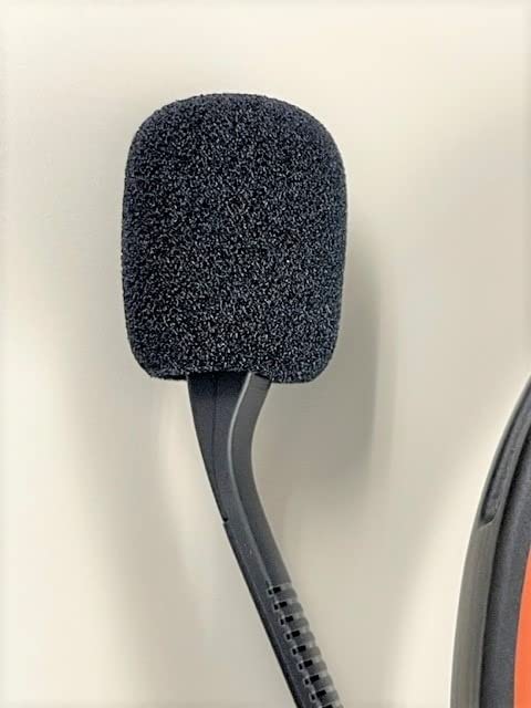 10 Pack Mini Small Size Lapel Headset Microphone Windscreen Foam Cover, Black customer photo 2