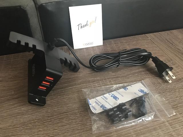 cozoo Headphone Stand with USB Charger Under Desk Headset Holder Mount 3 USB Charging Station,iWatch Stand Watch Dock Dual Earphone Hanger Hook,PC Accessories Gifts,UL Tested customer photo 1