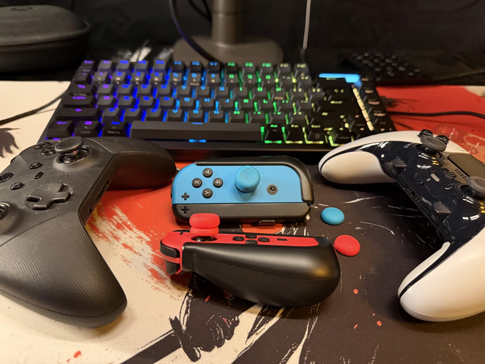 Skull & Co. Skin, CQC and FPS Thumb Grips Set Joystick Cap Analog Stick Cap for Nintendo Switch Joy-Con Controller - Black, 3 Pairs (6pcs) customer photo 2