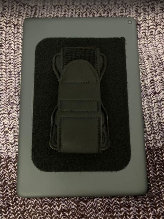 Fintie Universal Tablet Hand Strap Holder - [Dual Stand Supports] Detachable Padded Hook & Loop Fastening Handle Grip with Adhesive Patch for iPad/Galaxy Tab and All 7-11