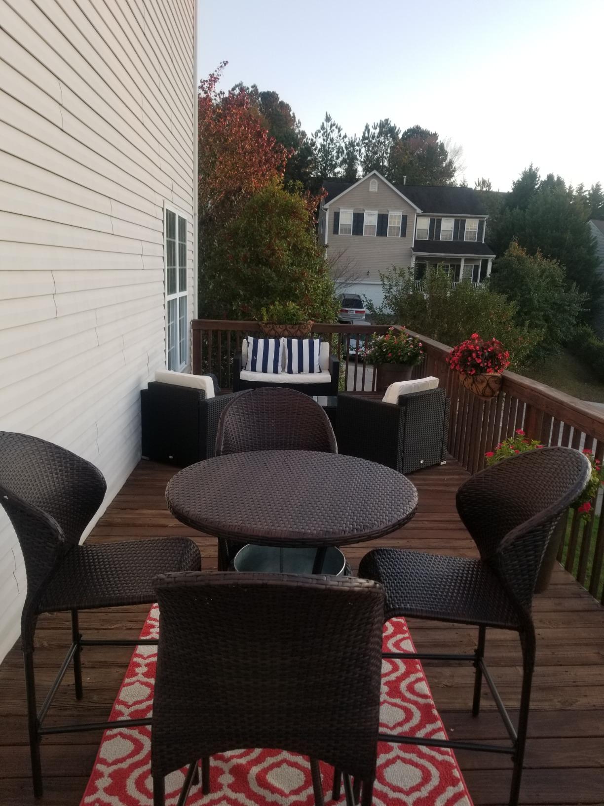 Best Choice Products 5-Piece Outdoor Wicker Bar Table Bistro Set Dining Furniture for Patio, Backyard w/Built-in Ice Bucket, 4 Chairs - Brown customer photo 2