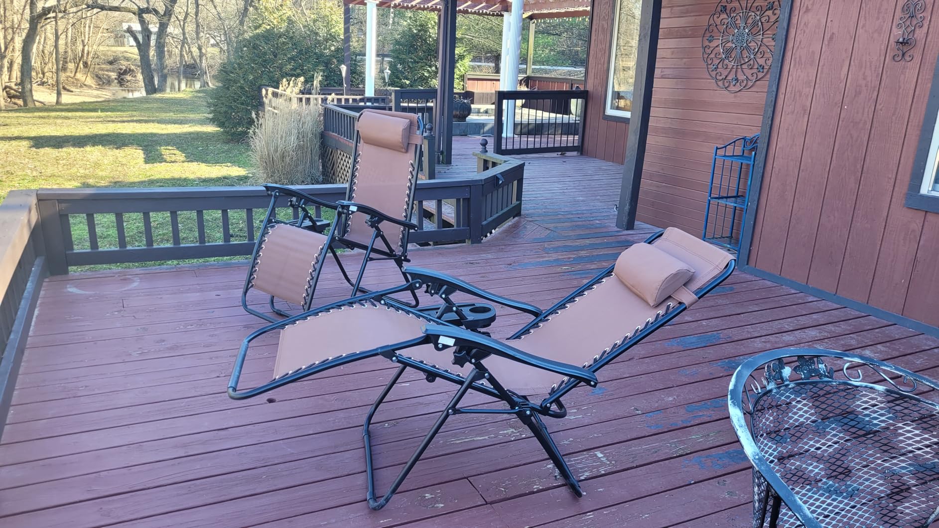 Best Choice Products Set of 2 Adjustable Steel Mesh Zero Gravity Lounge Chair Recliners w/Pillows and Cup Holder Trays - Gray customer photo 1