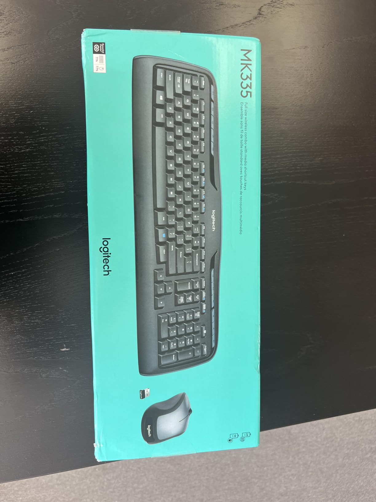 Logitech MK335 Quiet Wireless Keyboard and Mouse Combo - Black/Silver Keyboard and Mouse Combo Wireless, Ambidextrous customer photo 2