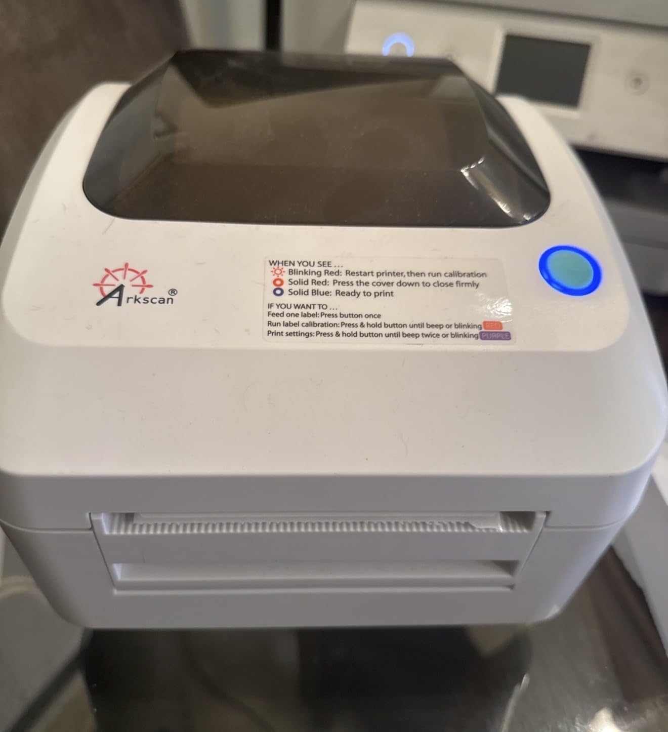 Arkscan 2054A Shipping Label Printer for Windows Mac Chromebook Android, Supports Amazon Ebay Paypal Etsy Shopify ShipStation Stamps UPS USPS FedEx DHL, Roll & Fanfold 4x6 Direct Thermal Label customer photo 1