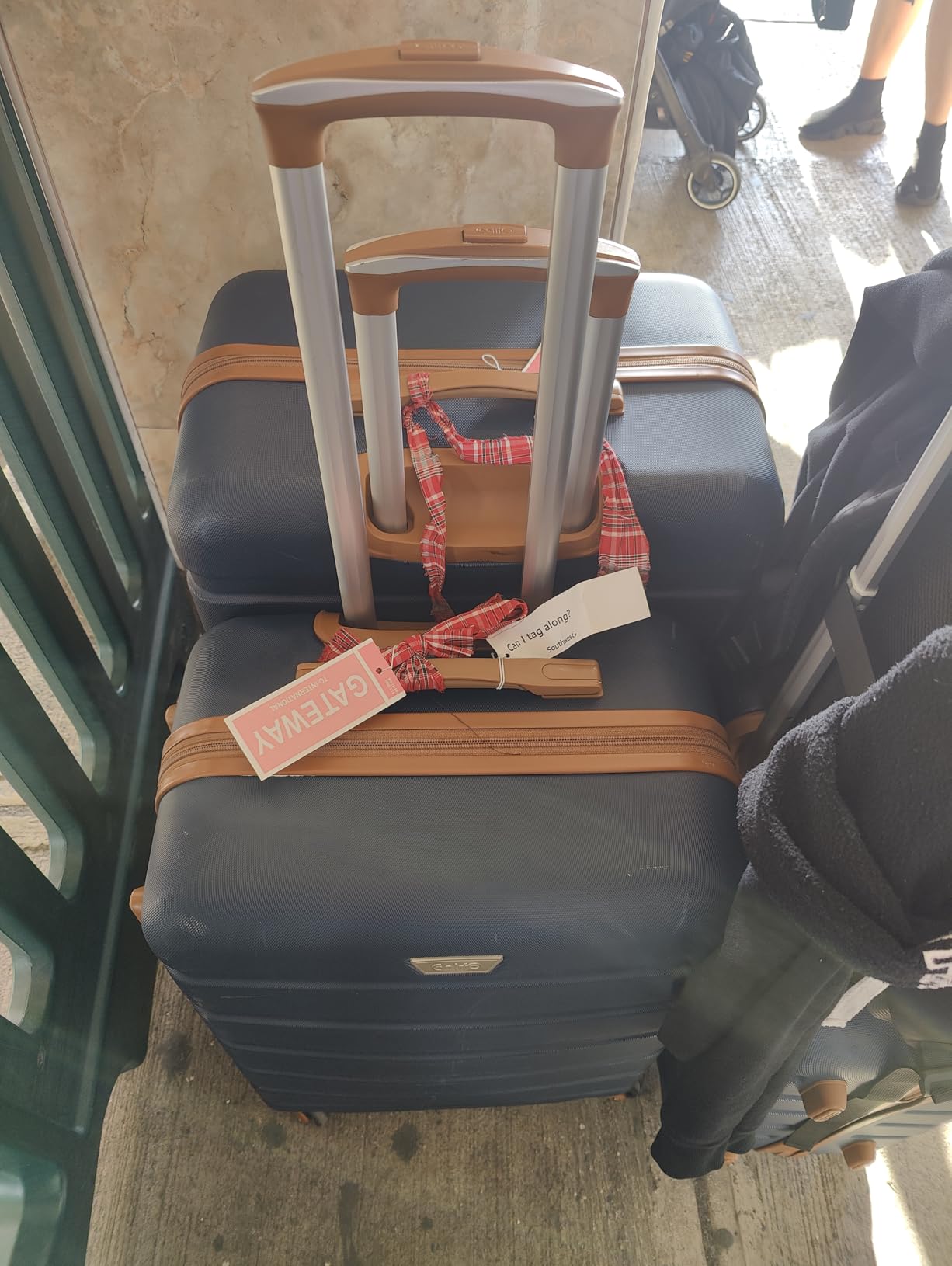 Coolife Luggage 3 Piece Set Suitcase Spinner Hardshell Lightweight TSA Lock (navy, 20/24/28) customer photo 1