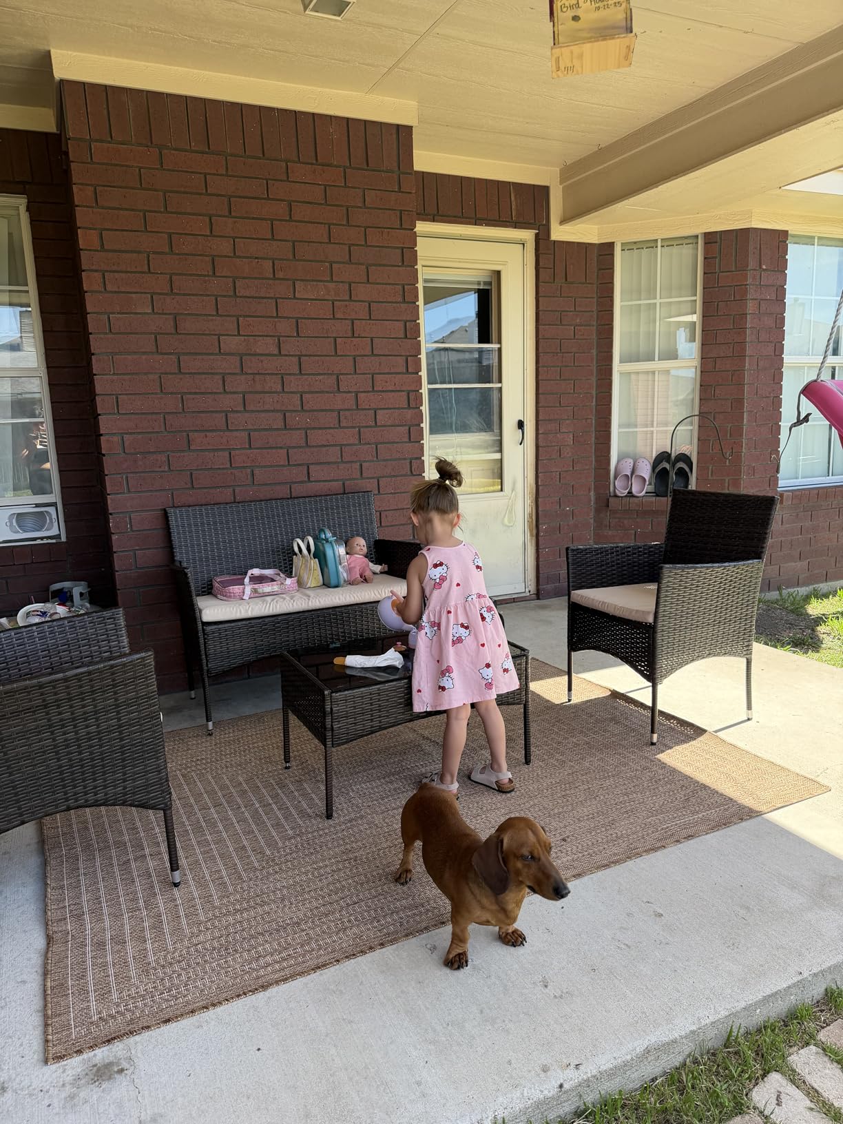 Homall 4 Pieces Outdoor Patio Furniture Sets Rattan Chair Wicker Set,Outdoor Indoor Use Backyard Porch Garden Poolside Balcony Furniture (Brown and Beige) customer photo 1