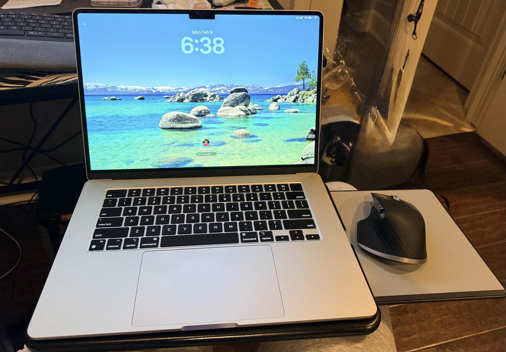 AboveTEK Portable Laptop Lap Desk w/Retractable Left/Right Mouse Pad Tray, Non-Slip Heat Shield Tablet Notebook Computer Stand Table customer photo 2