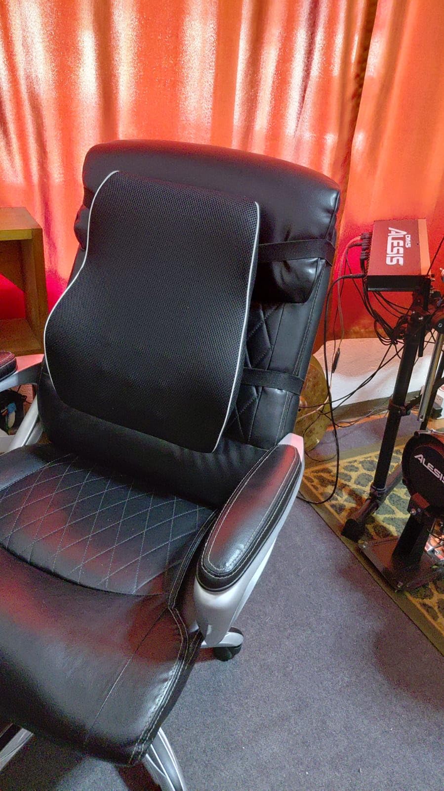 Lumbar Support Pillow for Office Chair, Office Home Essentials, Back Support Pillow for Car, Chair Cushions, Back Pain Relief Improve Posture, Mesh Cover Double Adjustable Straps customer photo 2