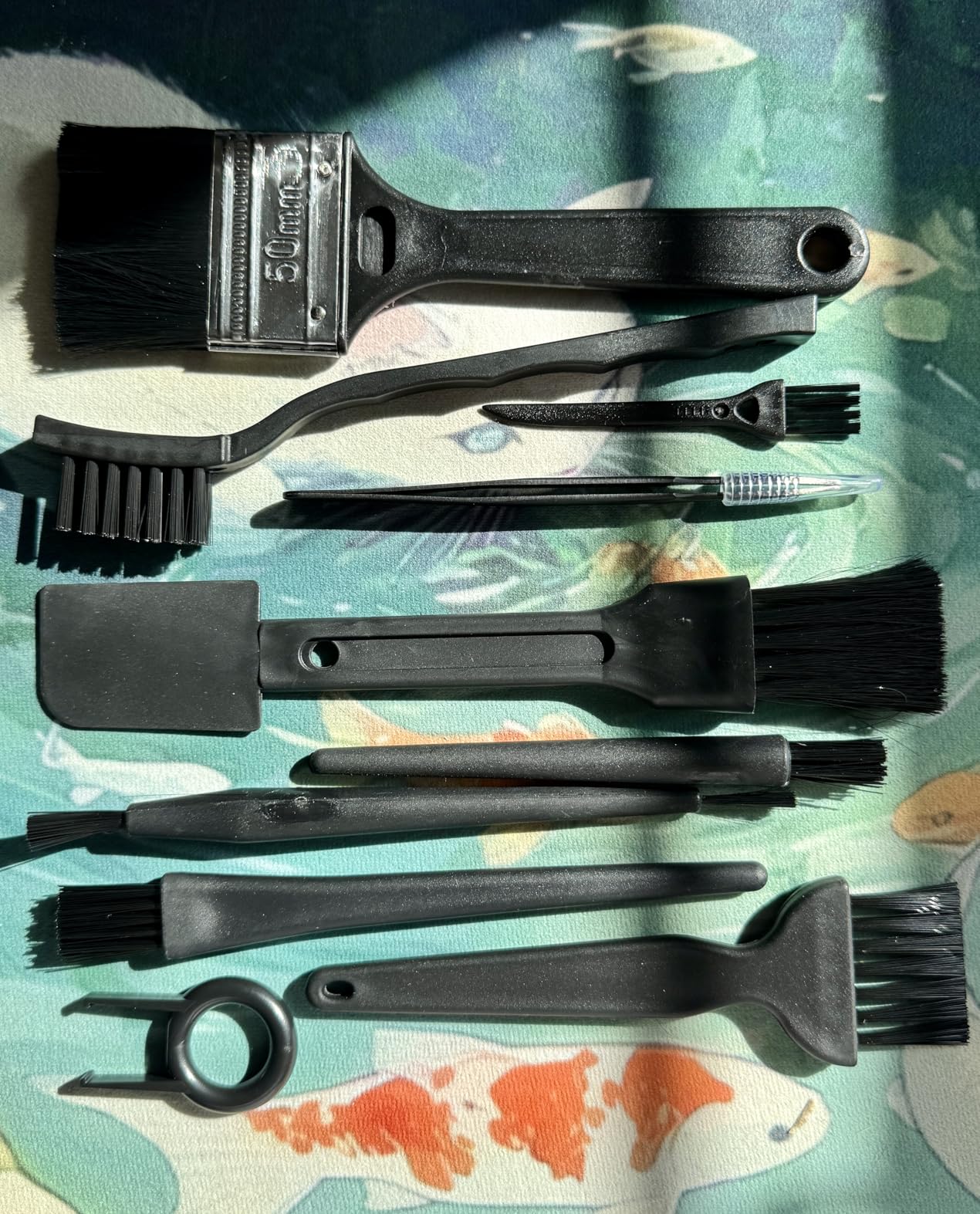 Small Portable Nylon Anti Static Brushes Electronics Computer Keyboard Laptop Cleaning Brush Kit (Black, Set of 8) customer photo 2