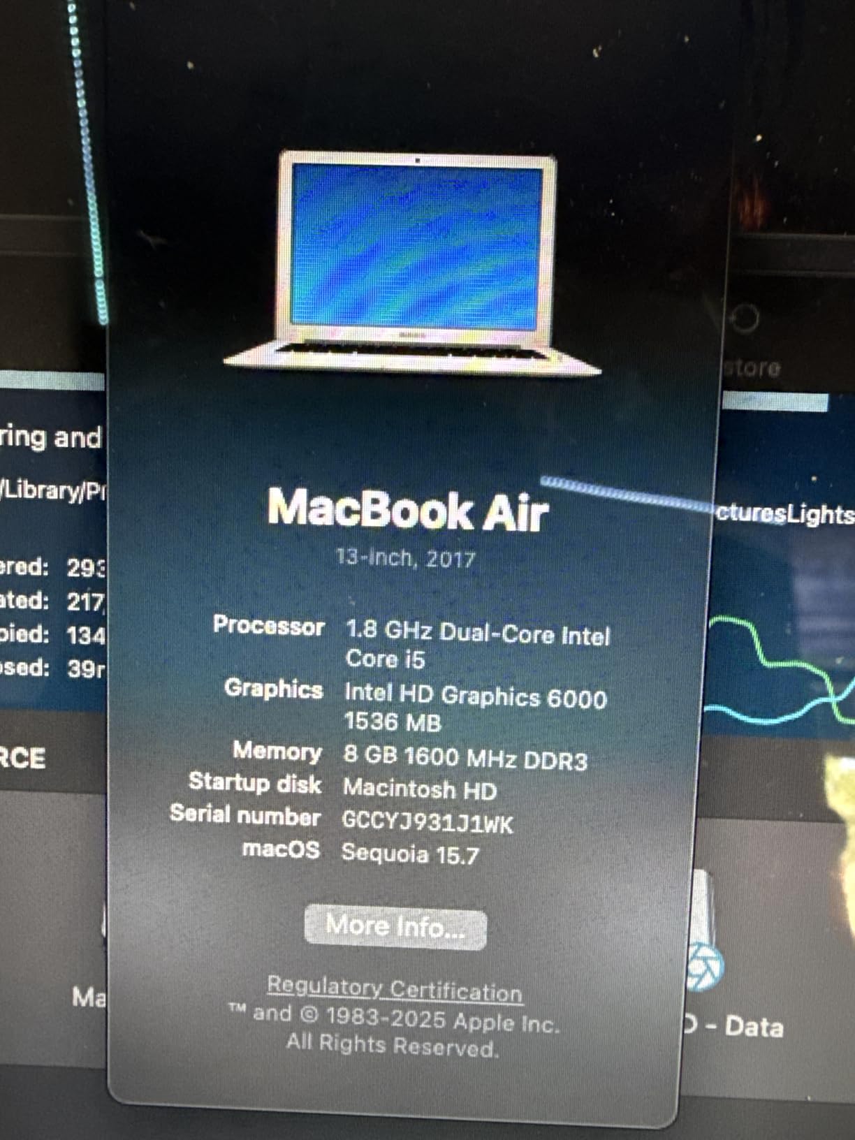 Apple MacBook Air 2017 with 1.8GHz Intel Core i5 (13-inch, 8GB RAM, 128GB SSD Storage) Silver (Renewed) customer photo 2