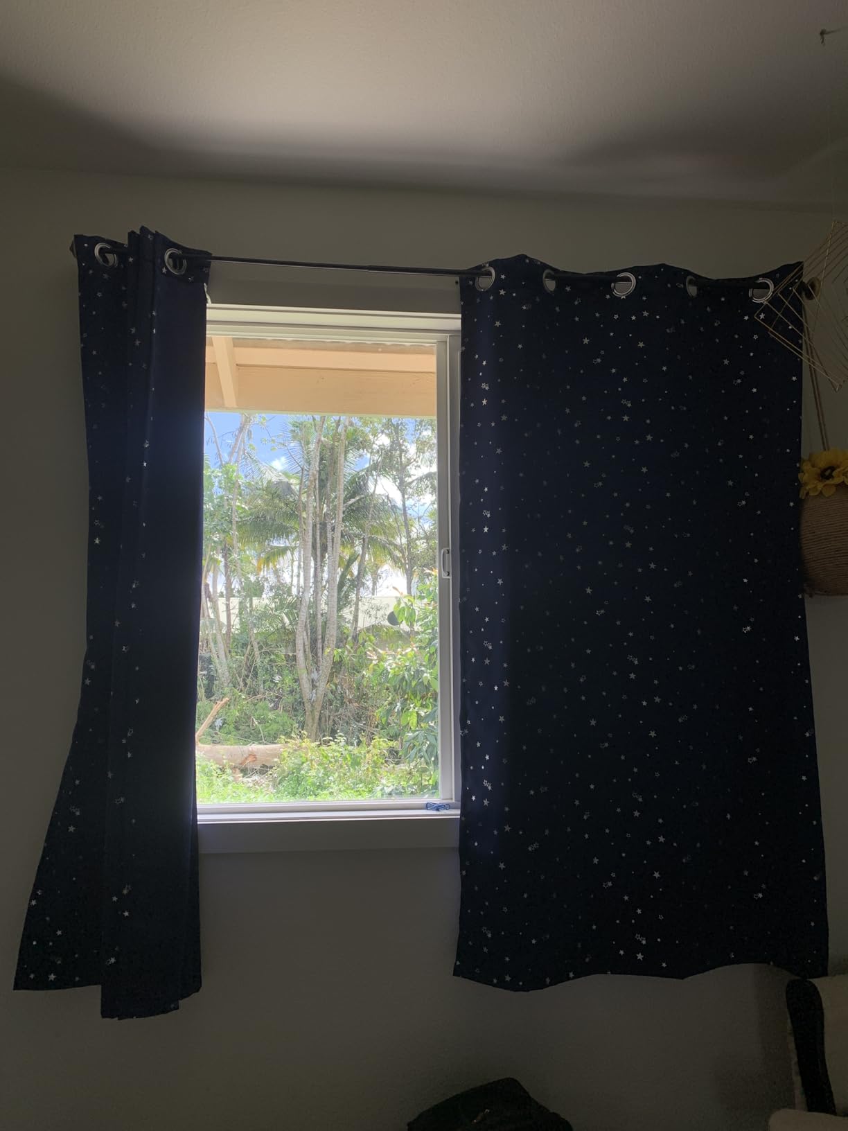 BGment Kids Blackout Curtains for Boys Bedroom, Star Curtains Thermal Insulated Grommet Window Drapes for Nursery, Set of 2 Panels (42 x 63 Inch, Navy Blue) customer photo 1