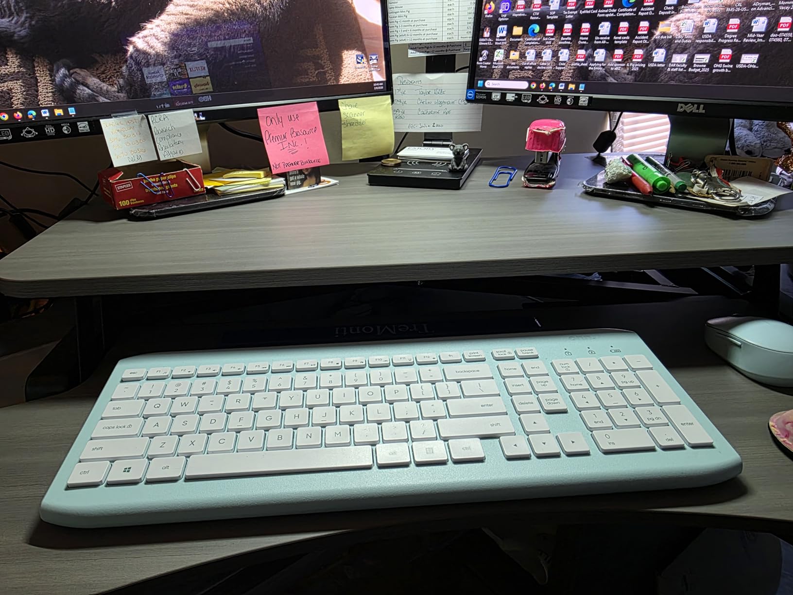 VIVO 32 inch Desk Converter, K Series, Height Adjustable Sit to Stand Riser, Dual Monitor and Laptop Workstation with Wide Keyboard Tray, Black, DESK-V000K customer photo 1