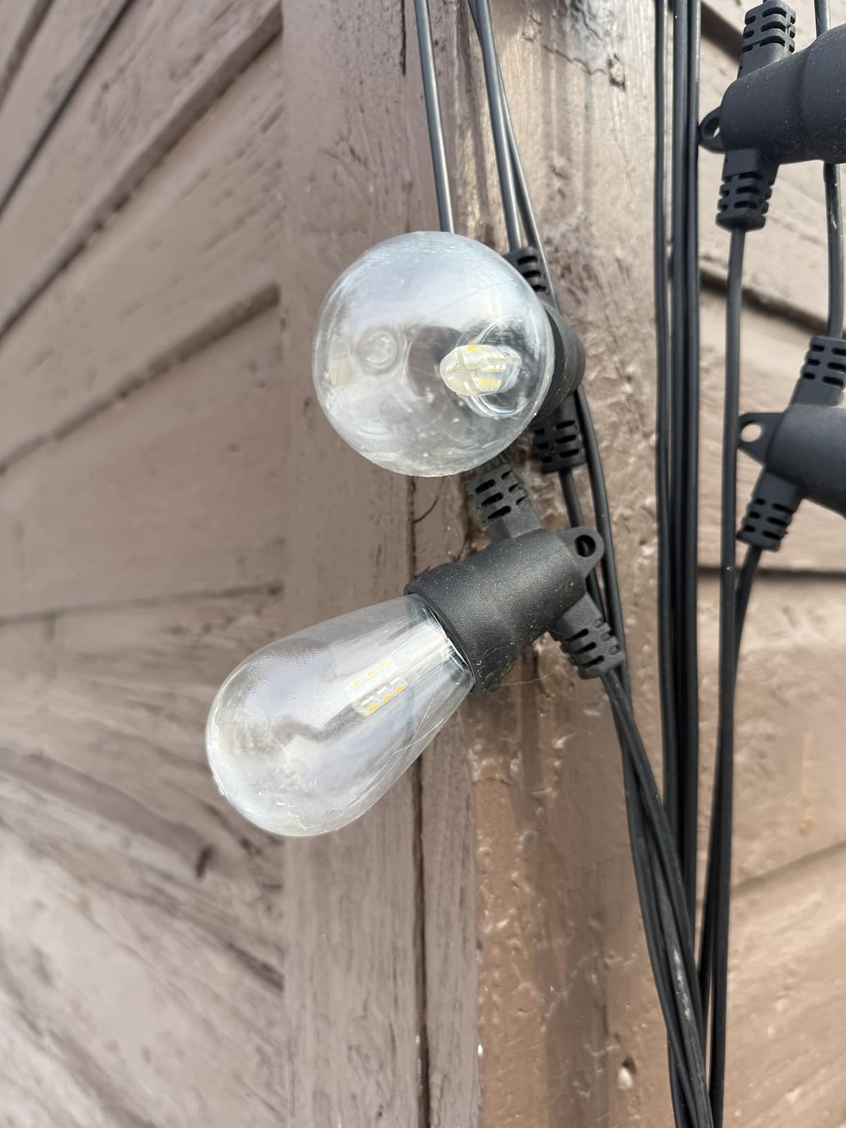 Brightech Ambience Pro Solar Powered Outdoor String Lights - 27 ft Commercial Grade Waterproof Edison Patio Lights, Shatterproof LED String Lights for Outside, Porch - 12 Bulbs, 1W Soft White customer photo 2