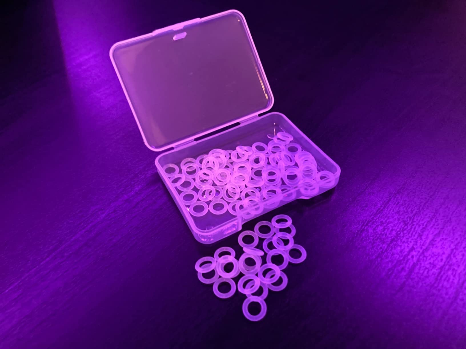 Sumind 200 Pieces O Ring Keyboard, O Rings Keycaps, Clear Rubber Keycap Dampeners with Plastic Storage Box for Mx Switch and Mechanical Keys customer photo 2