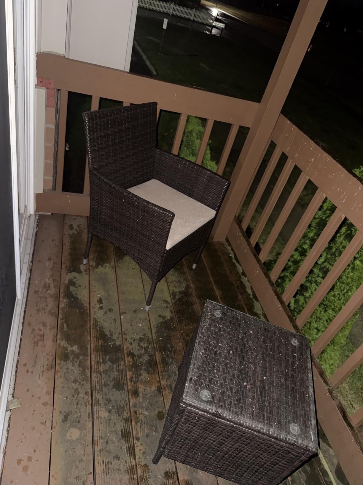 Devoko Patio Porch Furniture Sets 3 Pieces PE Rattan Wicker Chairs with Table Outdoor Garden Furniture Sets (Brown/Beige) customer photo 2