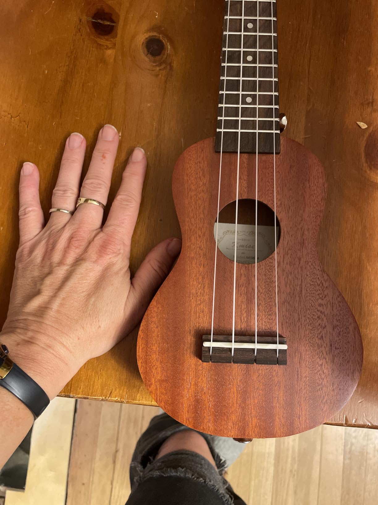 Kmise Professional Ukulele for Adult Beginner, Free Online Lesson 21 inch Soprano Mahogany Ukelele with Kids Ukele Bundle Starter Kit Gig Bag Case, Strap, Tuner, Nylon Strings, Book, Uke Gift Choice customer photo 2