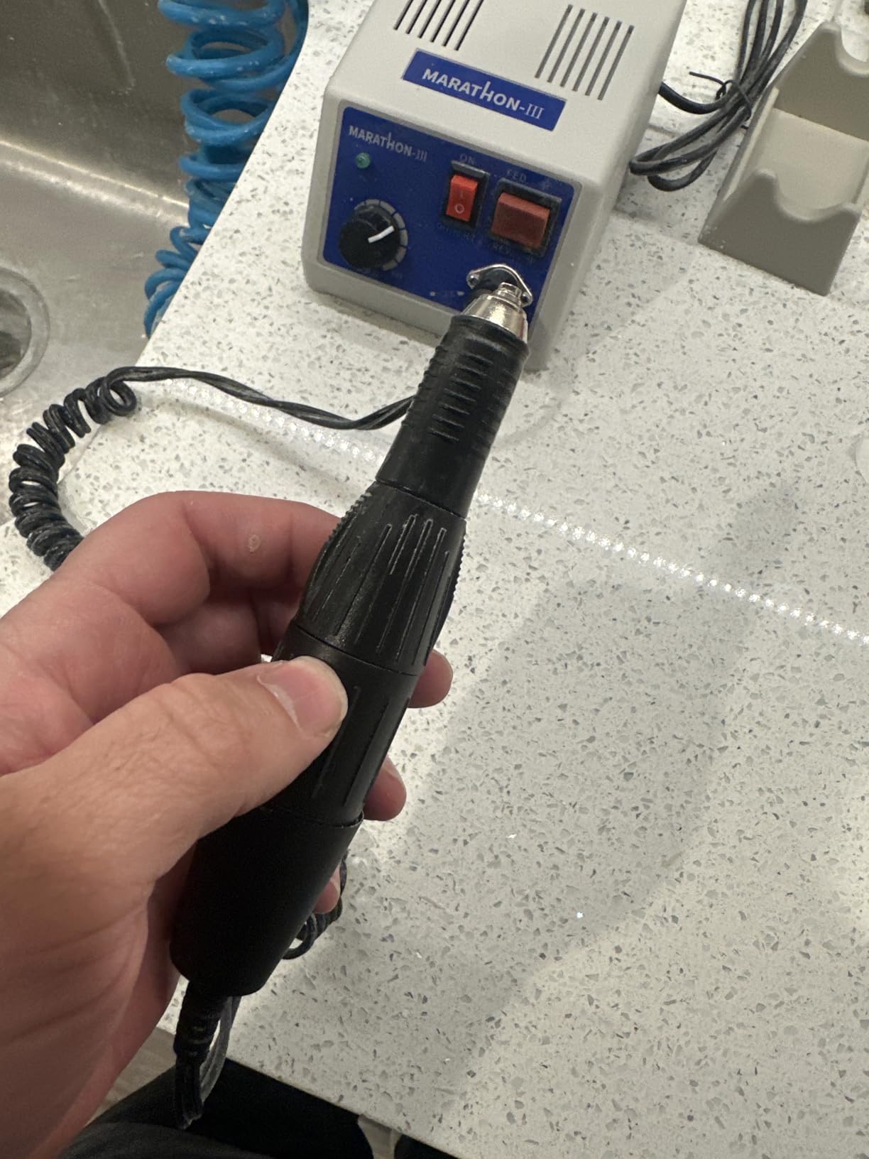 35K RPM Micromotor Polisher Micro Motor Handpiece Polishing Handpiece Electric Micromotor Polishing Machine (A-90) For Lab,Jewelry,Ceramics,Silicone,Glasswork,Woodcarving, Artware customer photo 1