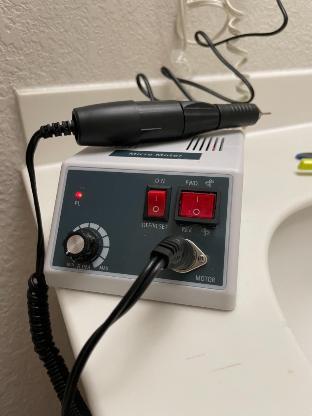 35K RPM Micromotor Polisher Micro Motor Handpiece Polishing Handpiece Electric Micromotor Polishing Machine (A-90) For Lab,Jewelry,Ceramics,Silicone,Glasswork,Woodcarving, Artware customer photo 2