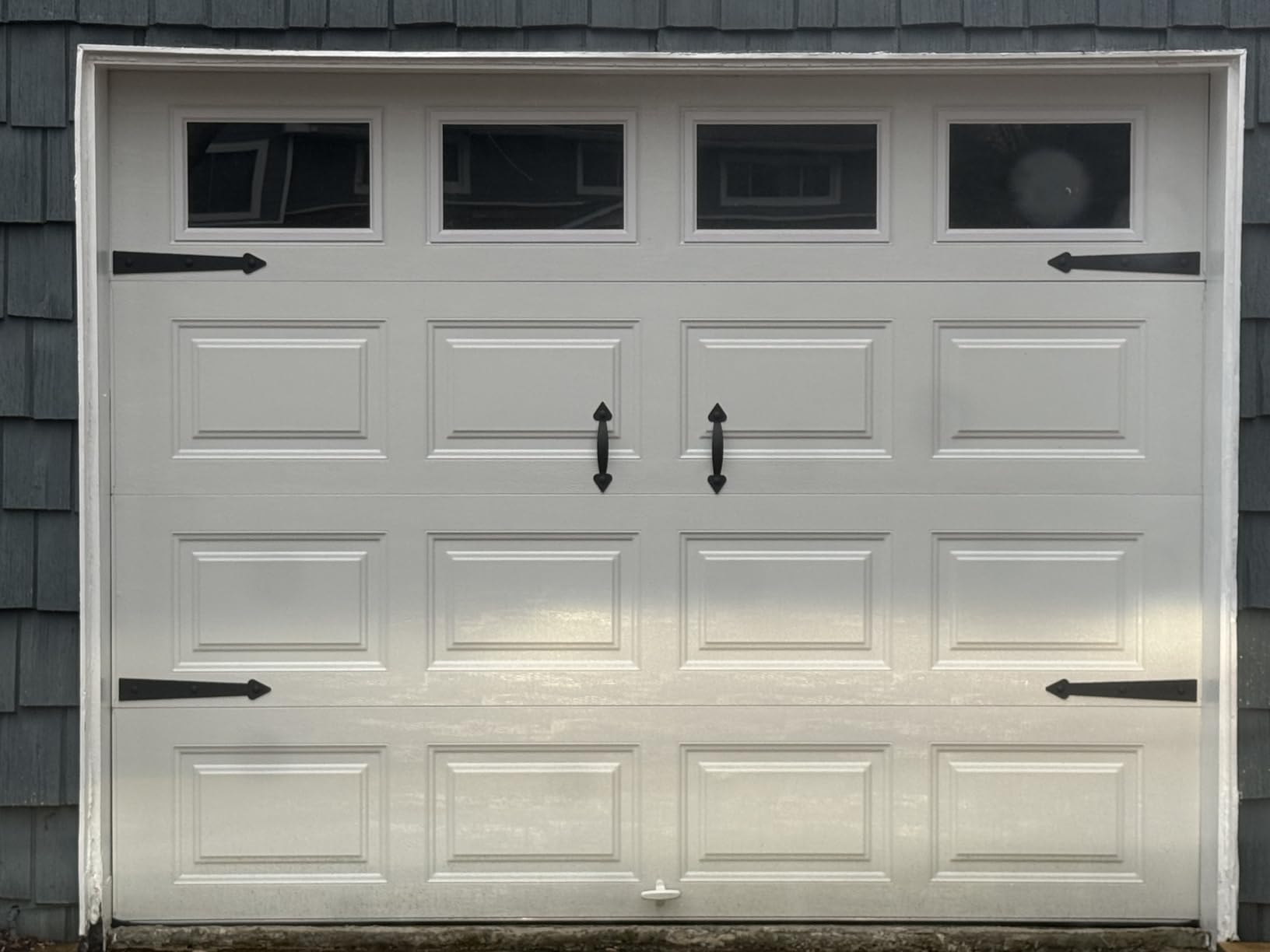 Magnetic Decorative Garage Door Curb Appeal Faux Hinges Handles Hardware Kit Color Black customer photo 1