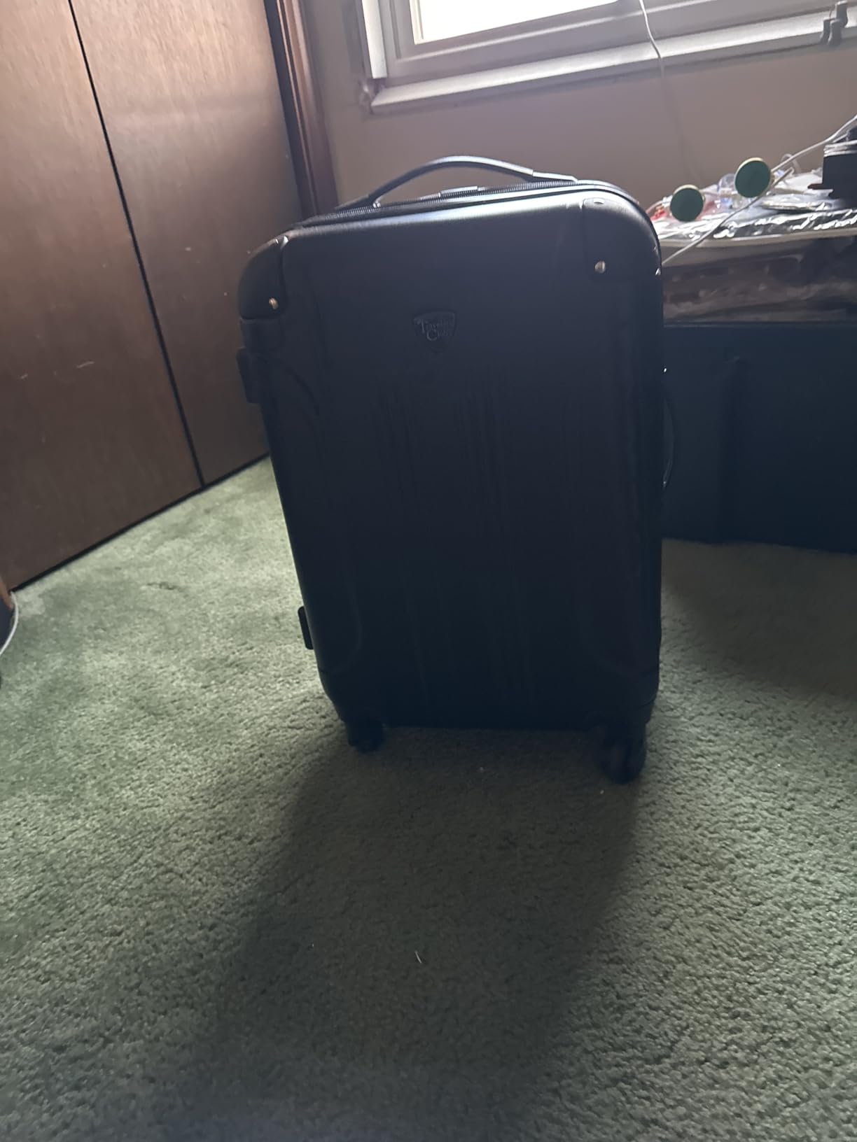 Rockland Chicago Hardside Expandable Spinner Luggage, Teal, 22