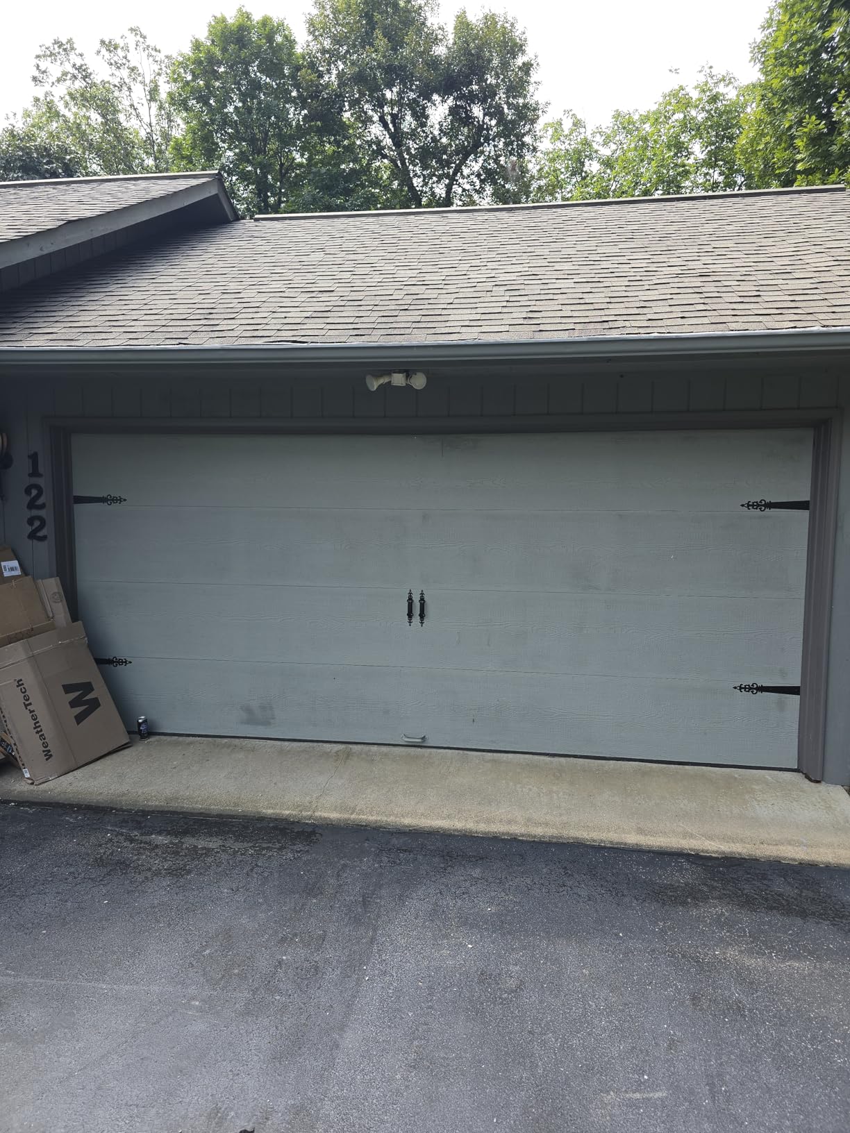 CCJH Metal Garage Door Decorative Hardware Hinges Carriage House Accents Screw Mounted 6 PCS Black (Braided Style) customer photo 1