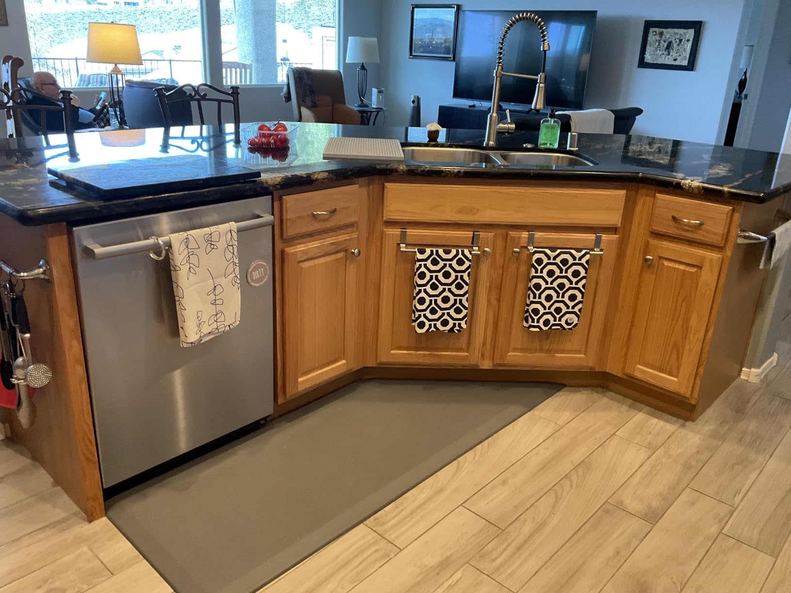 ComfiLife Anti Fatigue Floor Mat - 3/4 Inch Thick Kitchen Mats for Floor, Standing Desk Mat, Kitchen Rug - Comfort at Home, Office - Durable - Stain Resistant - Non-Slip Bottom (20