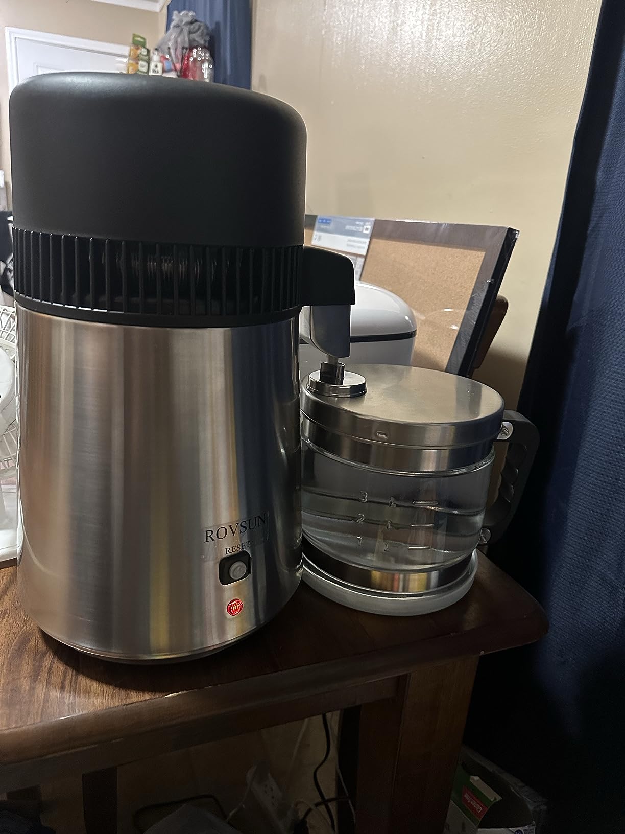 ROVSUN【Upgraded】 1.1 Gallon/4L Water Distiller Stainless Steel for Home, 750W Distilled Water Maker Machine, Water Distillers Countertop, Water Maker Purifier with Glass Container, 1L/H customer photo 2
