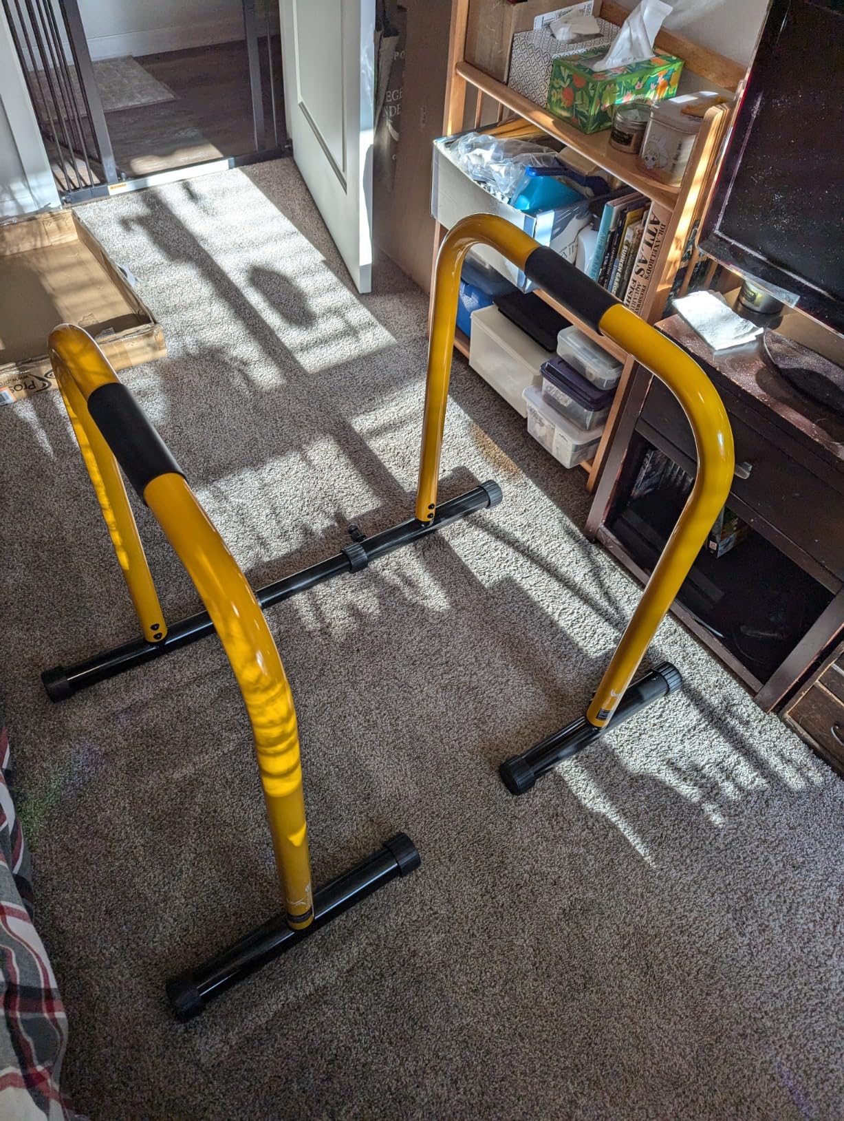 ProsourceFit Dip Stand Station, Heavy Duty Ultimate Body Press Bar with Safety Connector for Tricep Dips customer photo 1