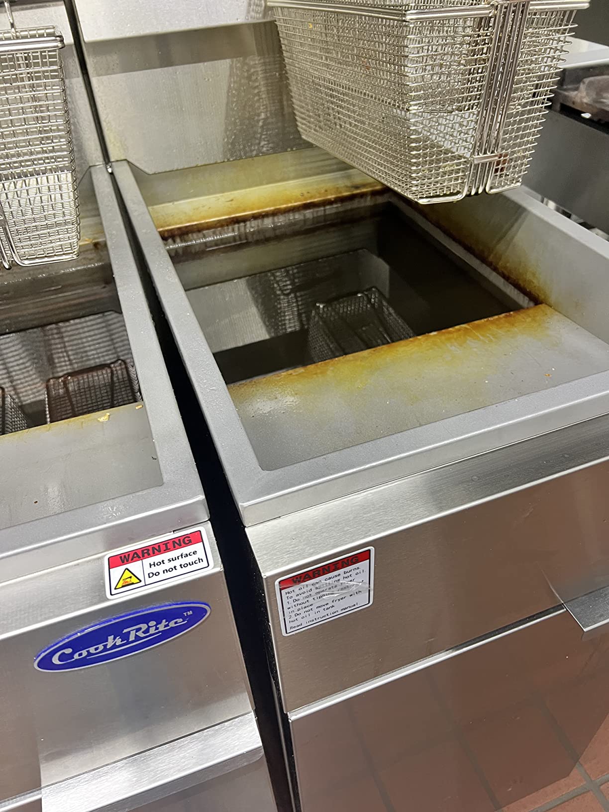 CookRite ATFS-40 Commercial Deep Fryer with Baskets 3 Tube Stainless Steel Natural Gas Floor Fryers-102000 BTU customer photo 1