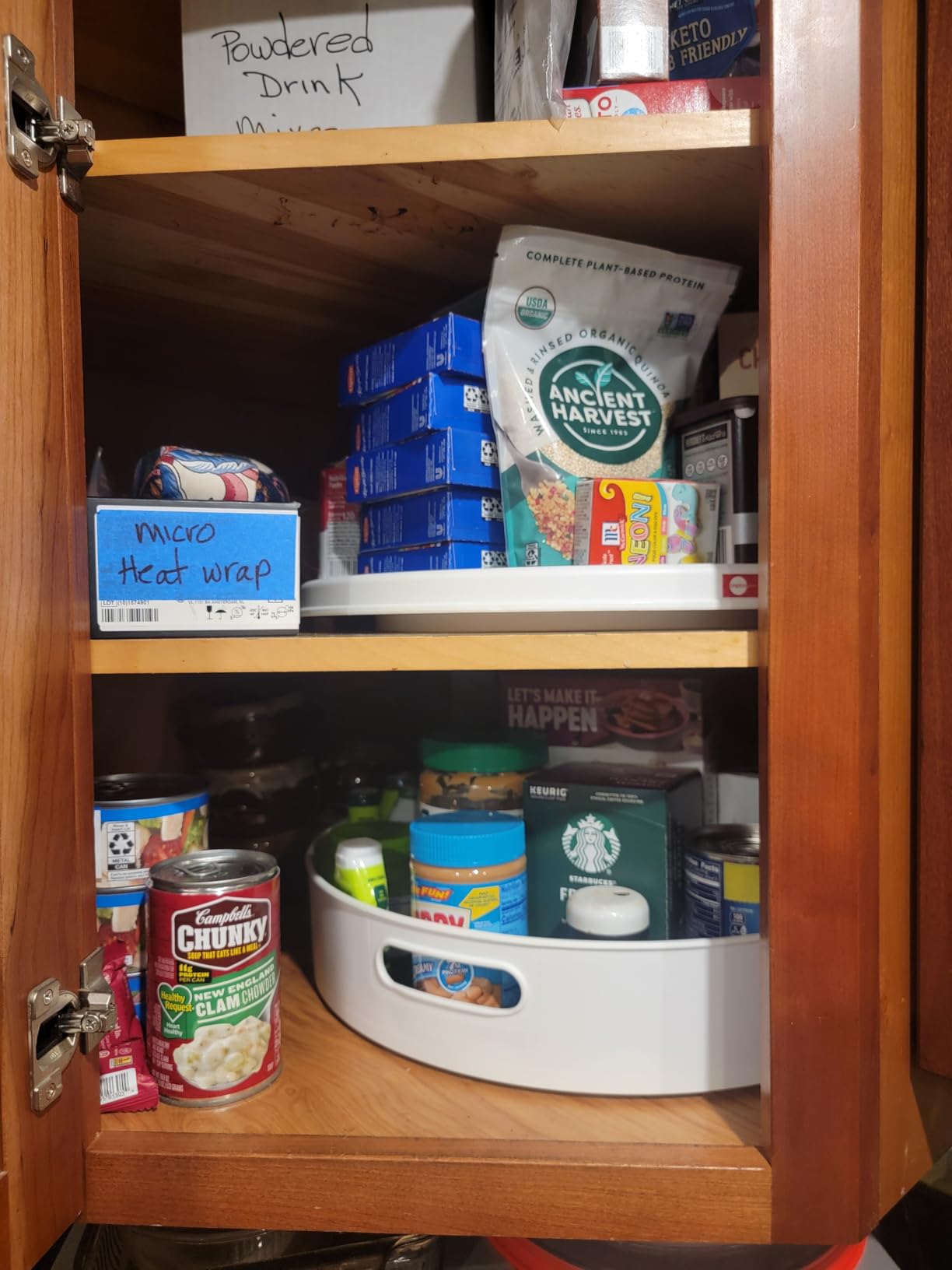 Copco Under-Sink Pantry and Cabinet Organizer, 18-Inch, Revolving Storage Solution, White and Gray customer photo 2