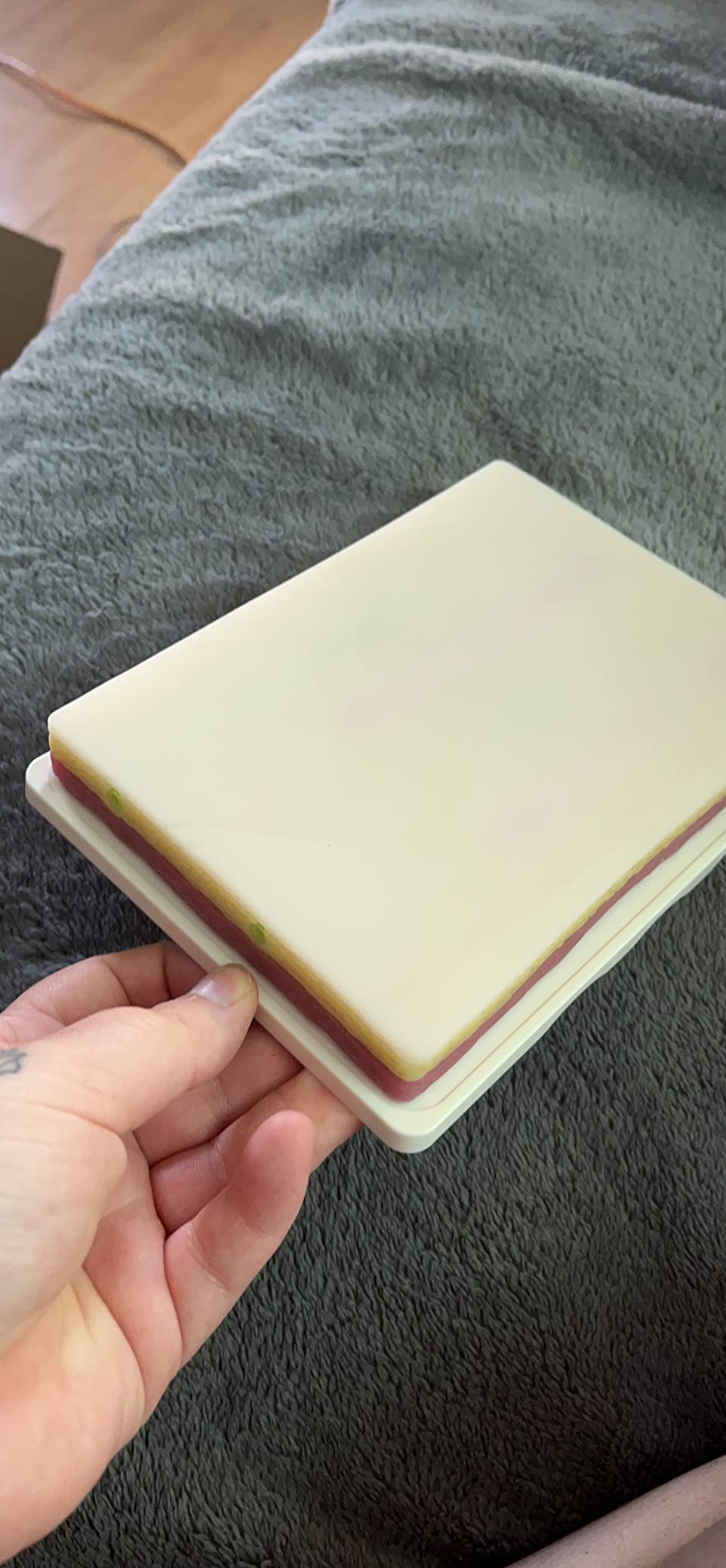 Medarchitect Venipuncture IV Injection Training Pad Model with 4 Veins Imbedded and 3 Skin Layers for Medical Students Doctors Nurses Practice customer photo 1