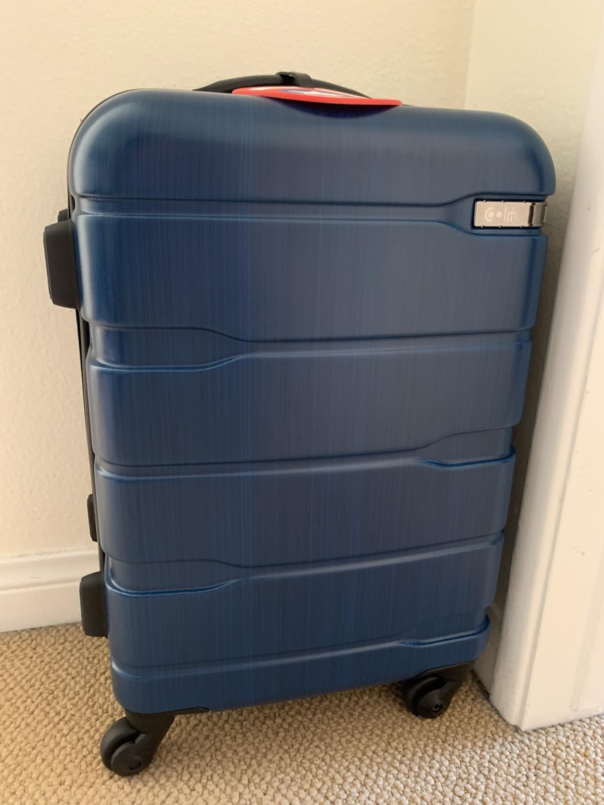 Luggage Set 3 Piece Hardside PC+ABS Suitcase with TSA Lock, Expandable Large Checked Luggage, Lightweight Rolling Carry On with Spinner Wheels(20/24/28 Inch, Caribbean Blue) customer photo 2