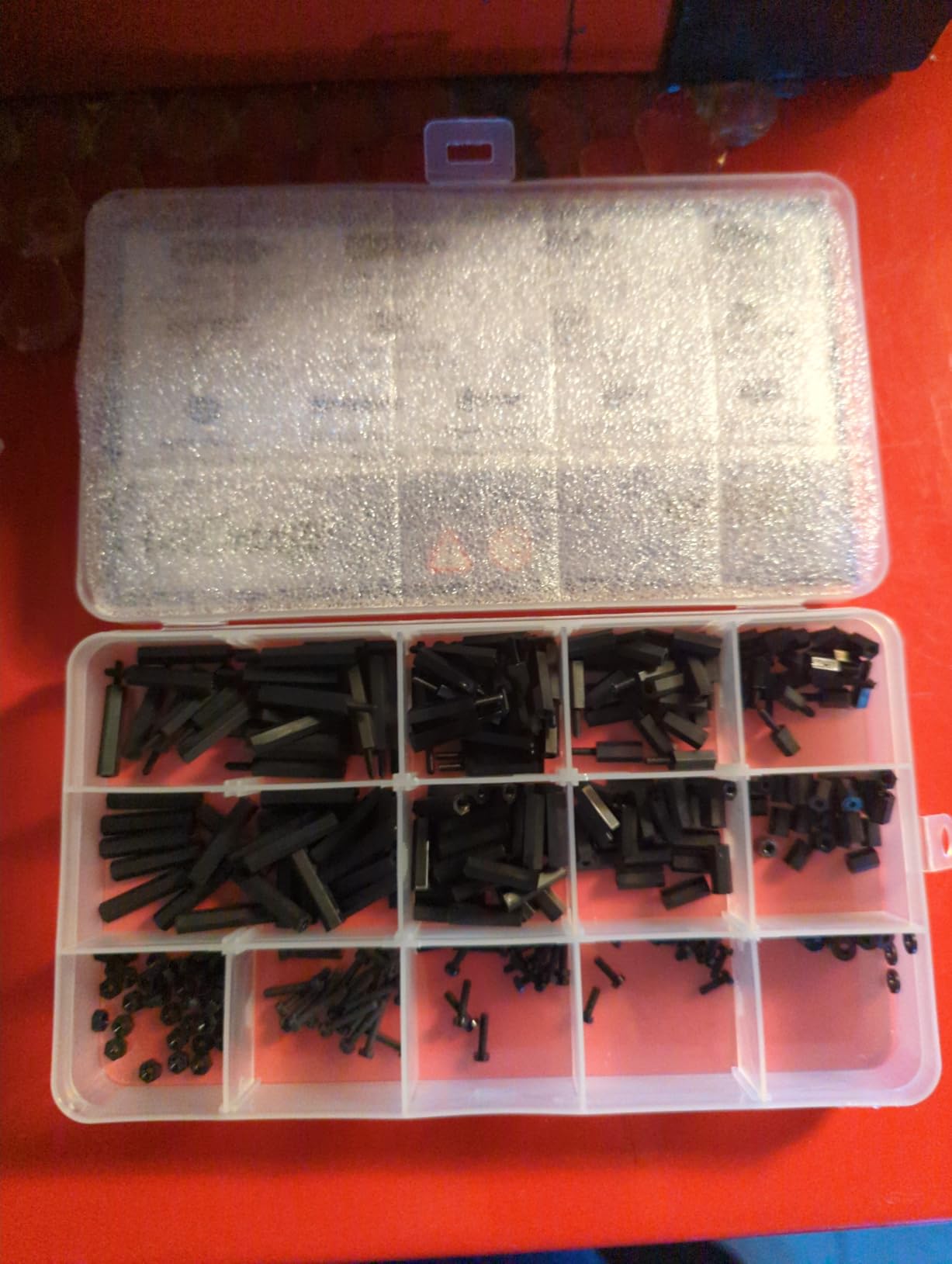 320PCS M2 Male Female Nylon Hex Spacer Standoff Screw Nut Assorted Assortment Kit (Black) customer photo 1