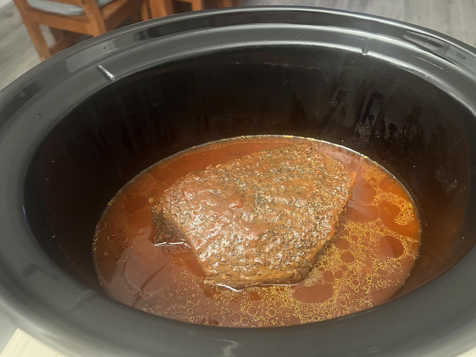 Crock-Pot Large 8-Quart Programmable Slow Cooker with Auto Warm Setting Black Stainless Steel customer photo 1