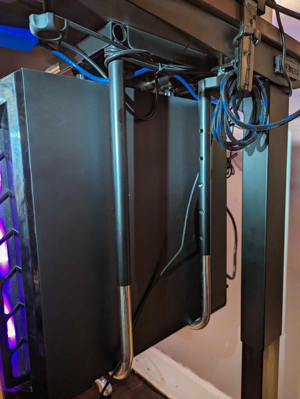 VIVO Heavy Duty Adjustable Under-Desk PC Mount, Computer CPU Holder, Supports up to 66 lbs, MOUNT-PC04A customer photo 2