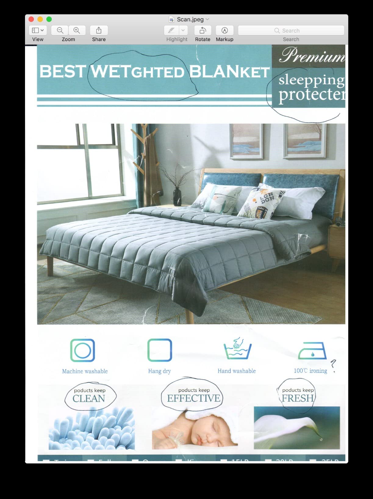 ZZZhen Weighted Blanket - High Breathability - 48''72'' 15LB - Premium Heavy Blankets - Calm Sleeping for Adult and Kids, Durable Quilts Grey customer photo 2