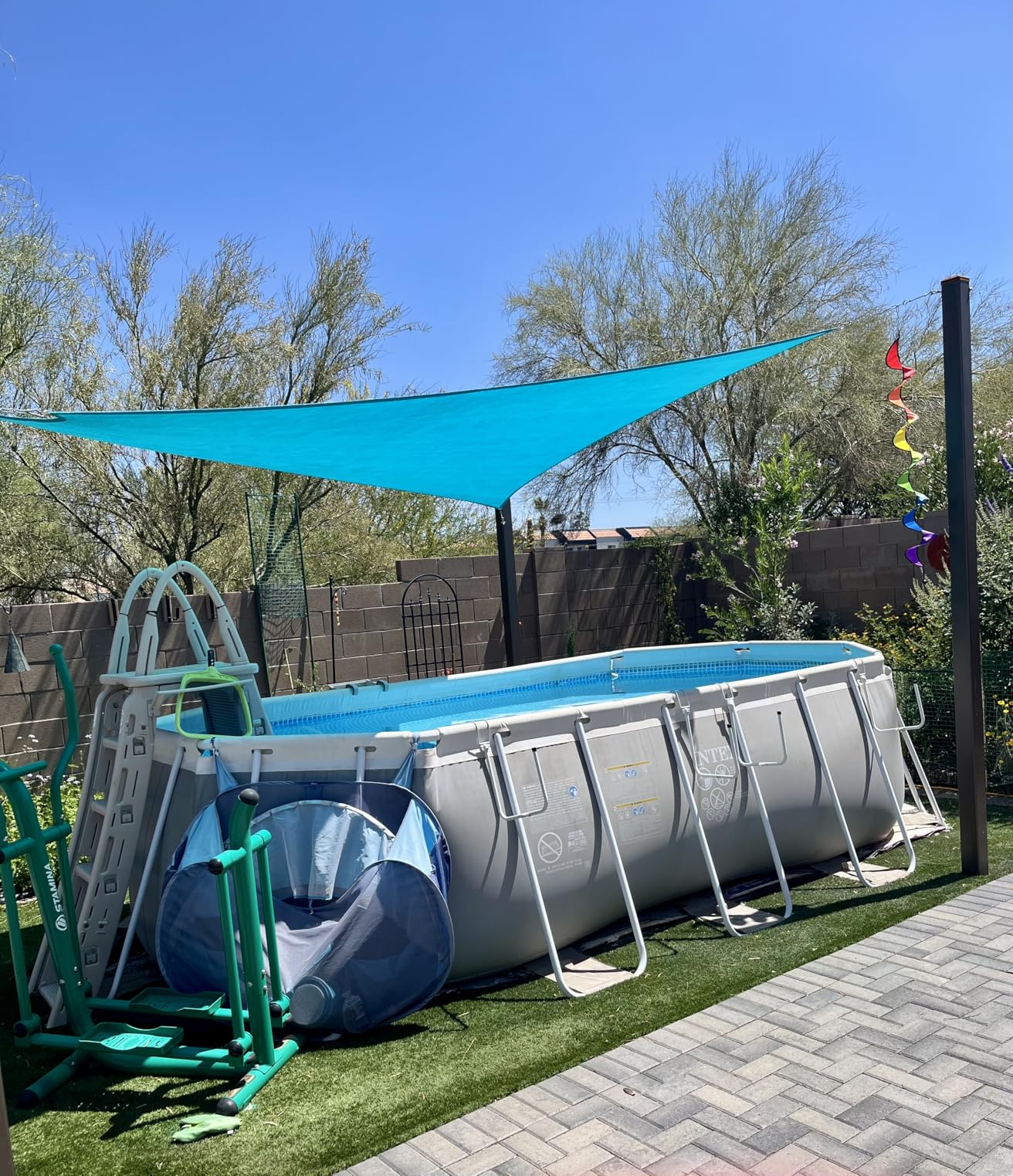 INTEX 26791EH Prism Frame Premium Rectangular Above Ground Swimming Pool Set: 16ft x 8ft x 42in - Complete Set Includes 1000 GPH Cartridge Filter Pump customer photo 1