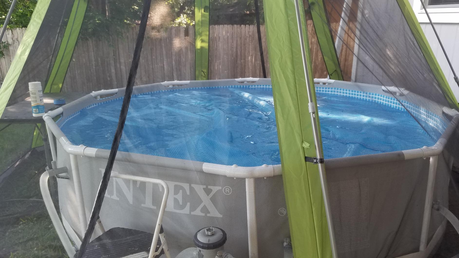 Intex 26711EH Prism Frame Premium Above Ground Swimming Pool Set: 12ft x 30in - Includes 530 GPH Cartridge Filter Pump - SuperTough Puncture Resistant - Rust Resistant - 1718 Gallon Capacity customer photo 1