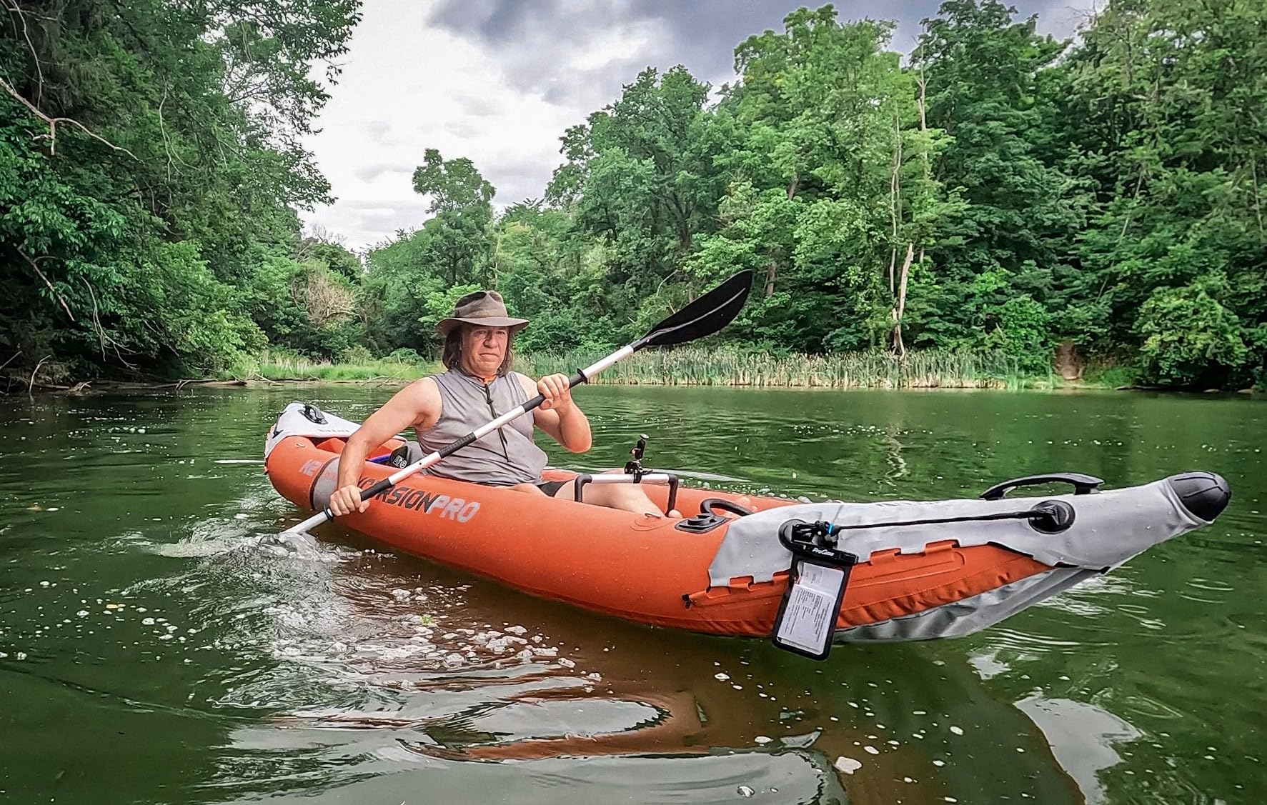 Intex 68309EP Excursion Pro K2 Inflatable Kayak Set: Includes Deluxe 86in Kayak Paddles and High-Output Pump - SuperTough PVC - Adjustable Bucket Seat - 2-Person - 400lb Weight Capacity customer photo 1