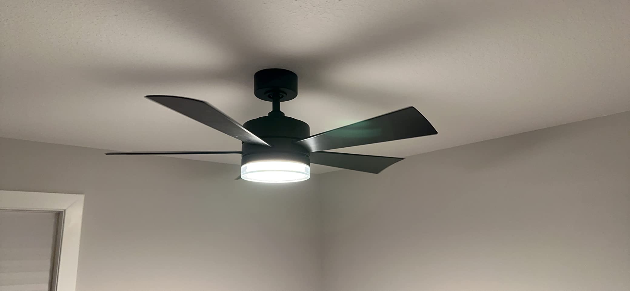 Modern Forms Wynd Smart Indoor and Outdoor 5-Blade Ceiling Fan 52in Bronze with 3000K LED Light Kit and Remote Control works with Alexa, Google Assistant, Samsung Things, and iOS or Android App customer photo 1