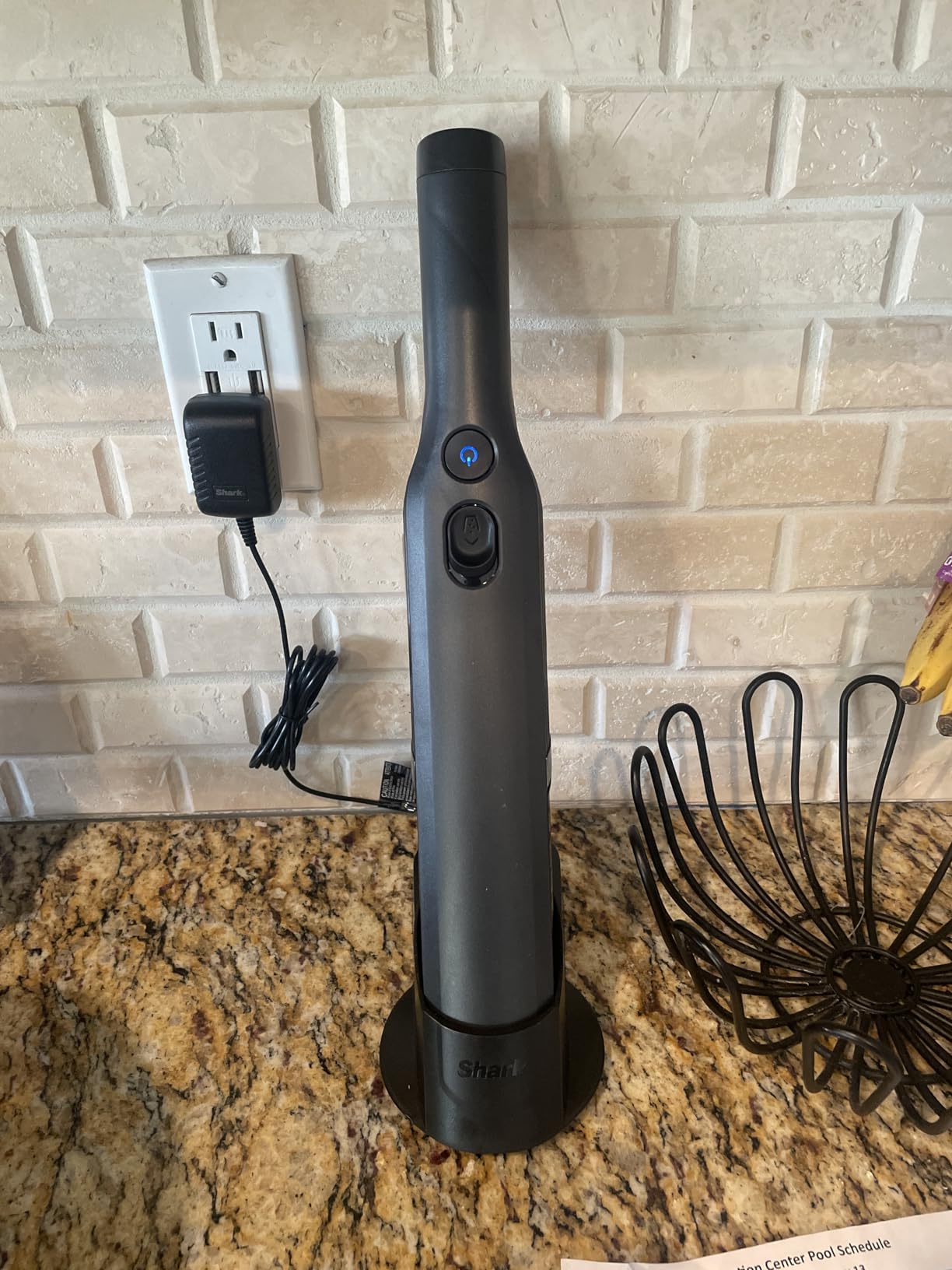 Shark WV201 WANDVAC Handheld Vacuum, Lightweight at 1.4 Pounds with Powerful Suction, Charging Dock, Single Touch Empty and Detachable Dust Cup, Graphite, Slate customer photo 2