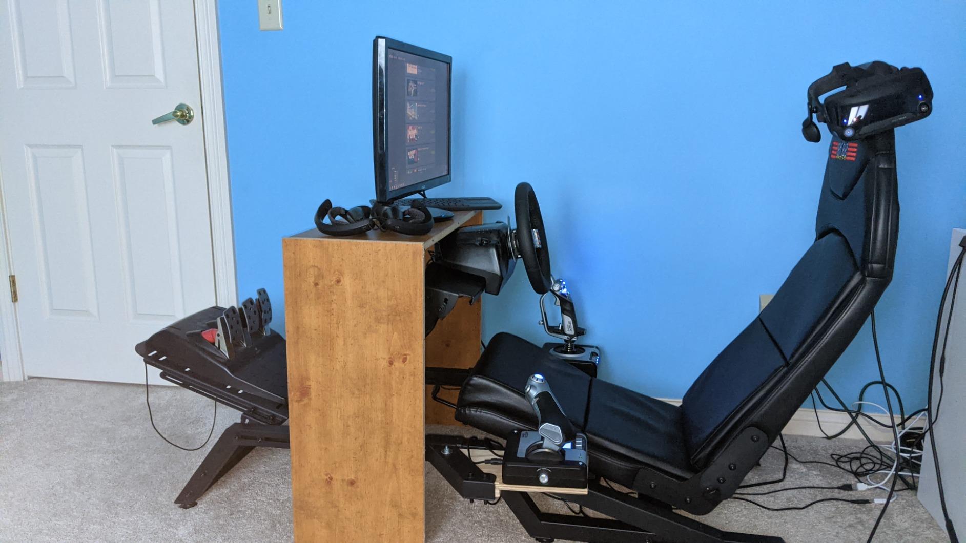 Next Level Racing F-GT Racing Simulator Cockpit. Formula and GT racing simulator cockpit compatible with Thrustmaster, Fanatec, Moza Racing on PC, Xbox and PS customer photo 1