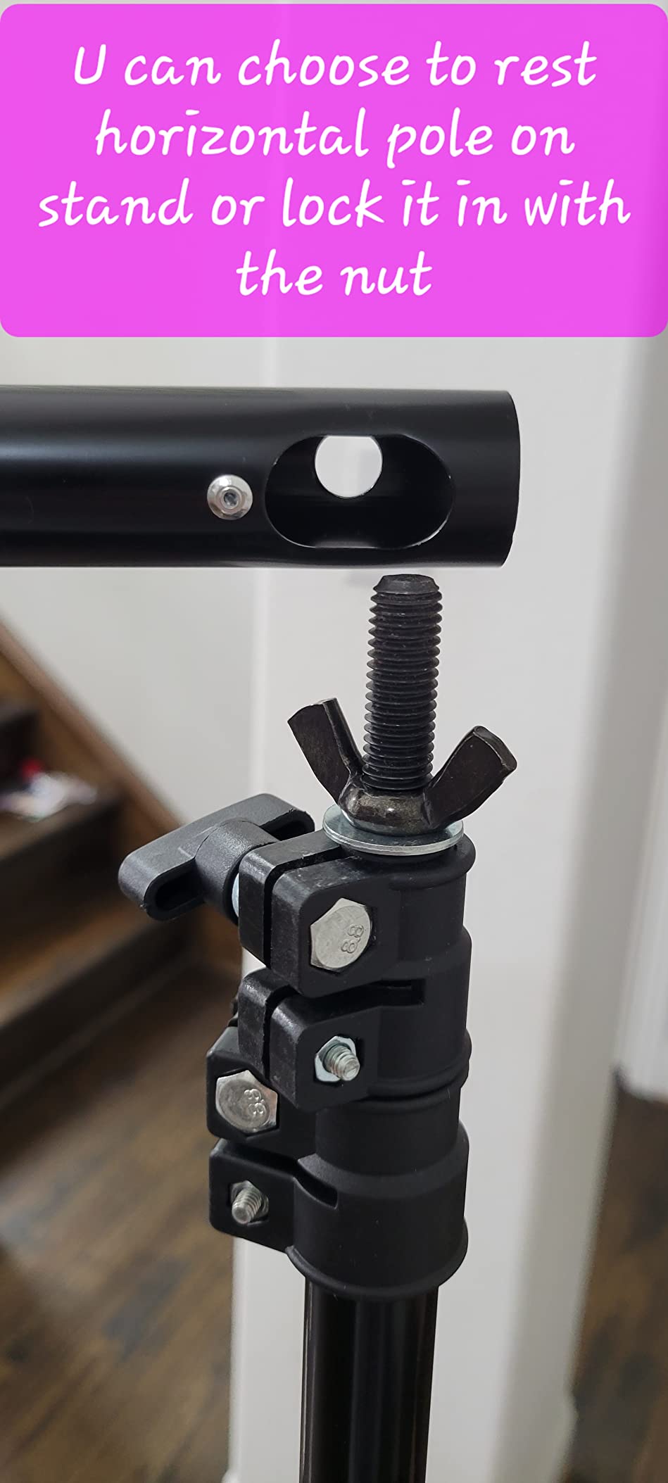 EMART Photo Backdrop Stand kit, 8.5 x 10 ft Back Drop Adjustable Frame for Photography, Photoshoot Banner Background Support Holder for Parties Dectoration customer photo 2