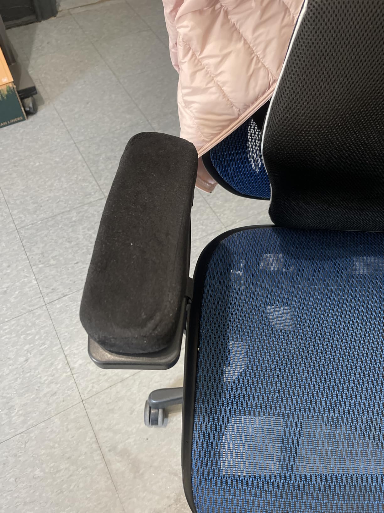 ZNCMRR 2 Pack Office Chair Armrest Pads Covers with Memory Foam Elbow Pillow for Forearm Pressure Relief, Black Arm Rest Covers for Office Chairs, Wheelchair, Comfy Gaming Chair(Black) customer photo 2