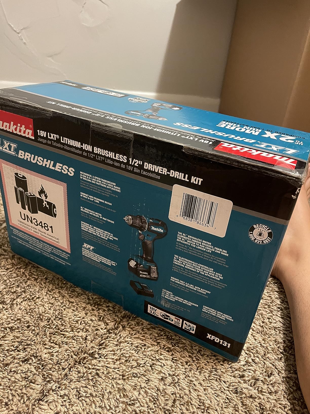 Makita XFD131 18V LXT Lithium-Ion Brushless Cordless 1/2