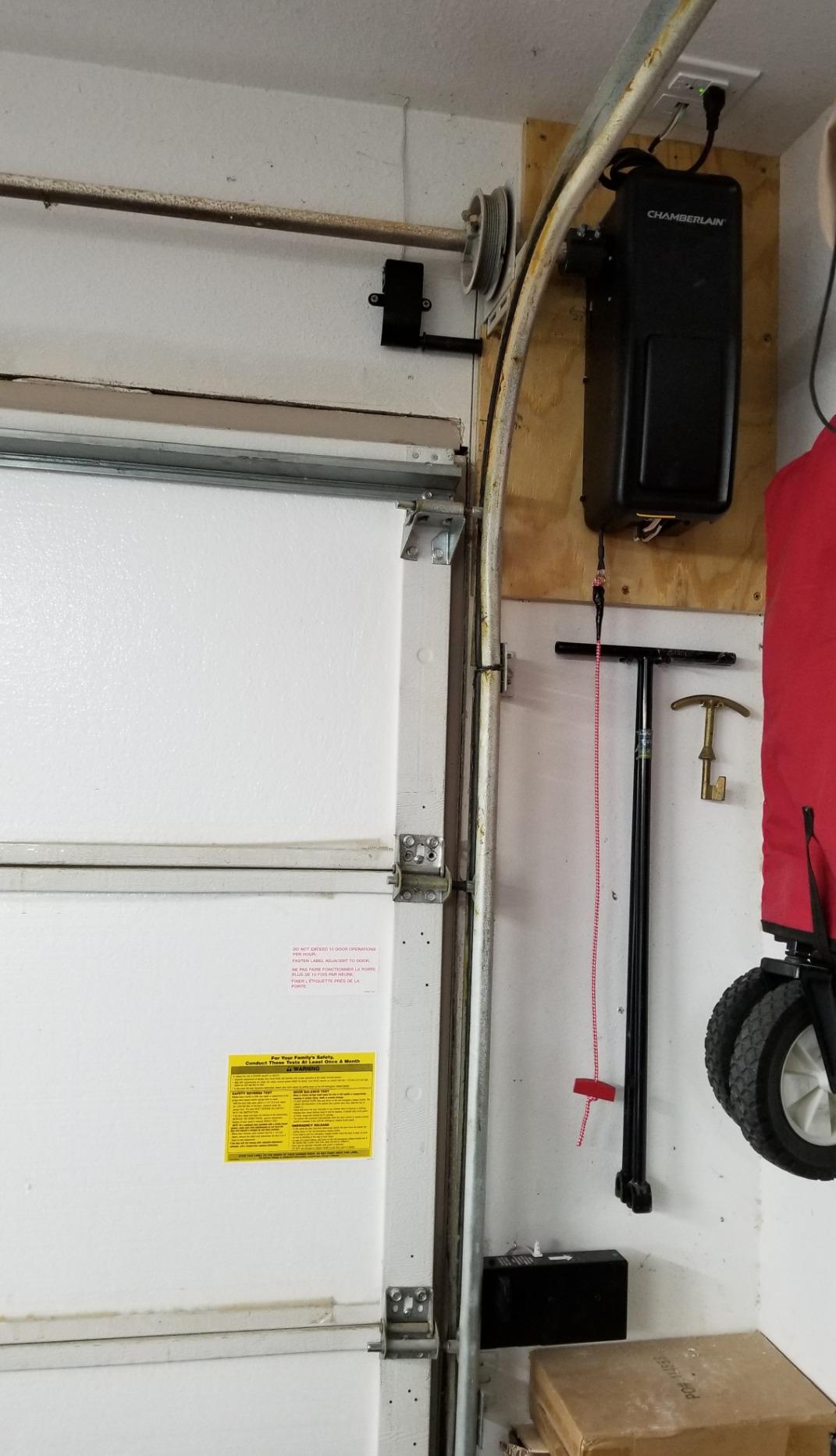 Chamberlain Smart Garage Door Opener - Wall Mounted - myQ Smartphone Controlled - Ultra Quiet Space Saving Direct Drive, Model RJO20, Black customer photo 2